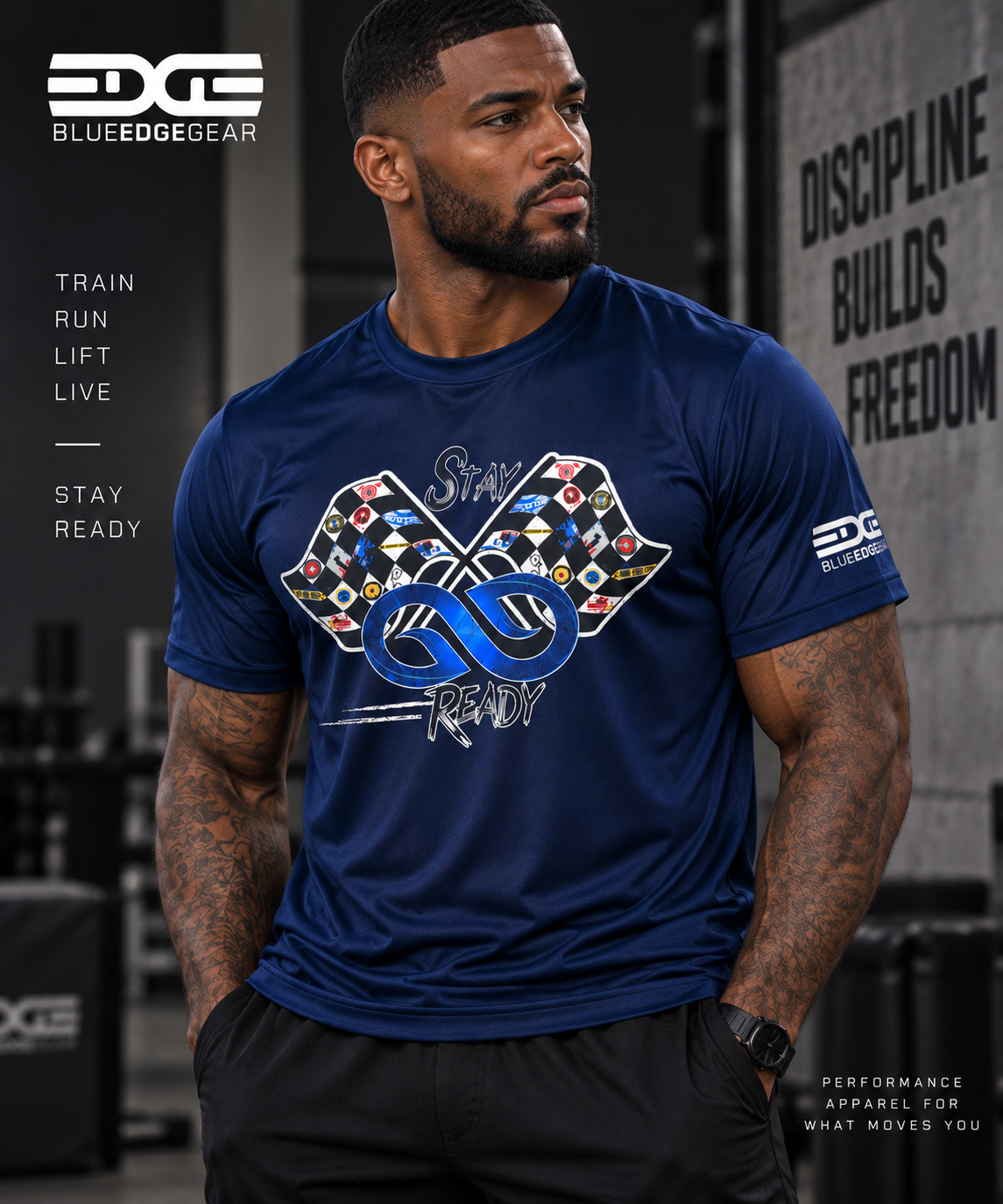 Men’s Stay Ready Performance Shirt | Blue Edge Gear