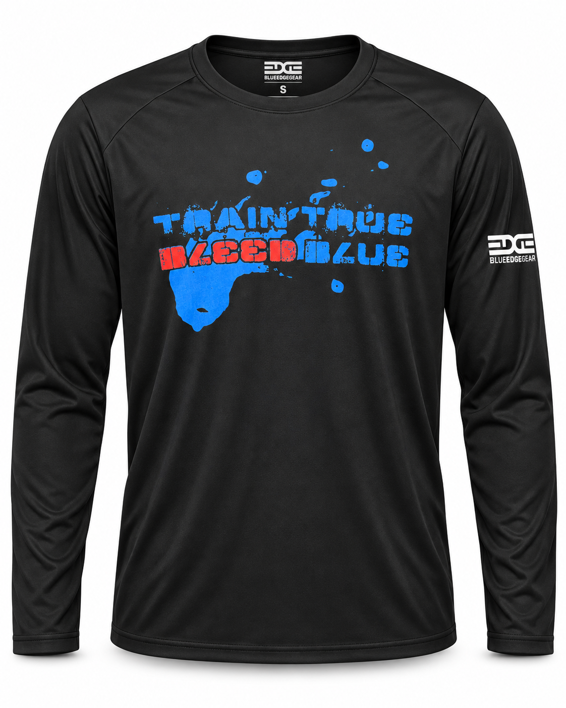 Men’s Train True Bleed Blue Performance Shirt | Blue Edge Gear