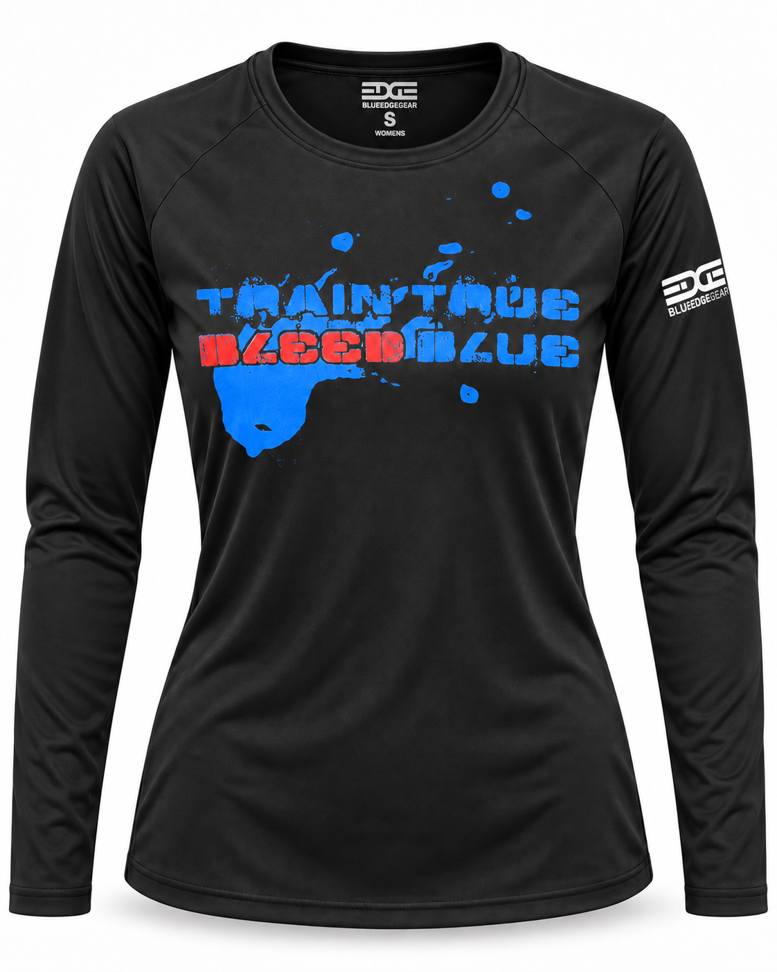 Women’s Train True Bleed Blue Performance Shirt | Blue Edge Gear (Copy)