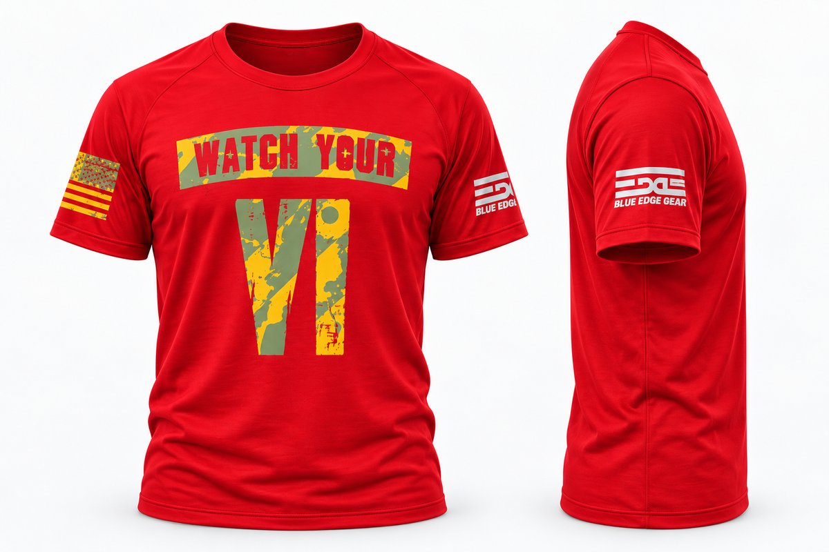 Men’s Watch Your VI Performance Shirt | Blue Edge Gear Edition