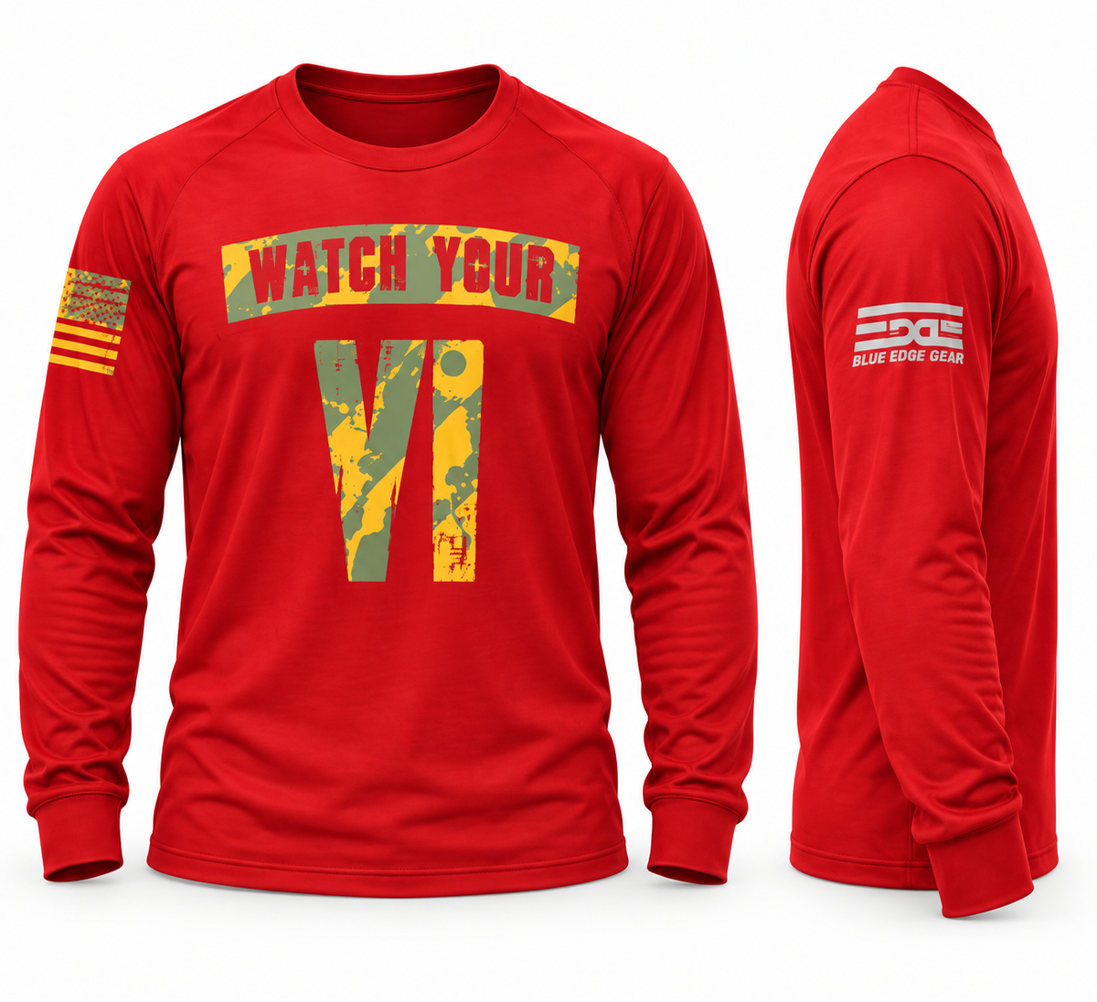 Men’s Watch Your VI Performance Shirt | Blue Edge Gear Edition