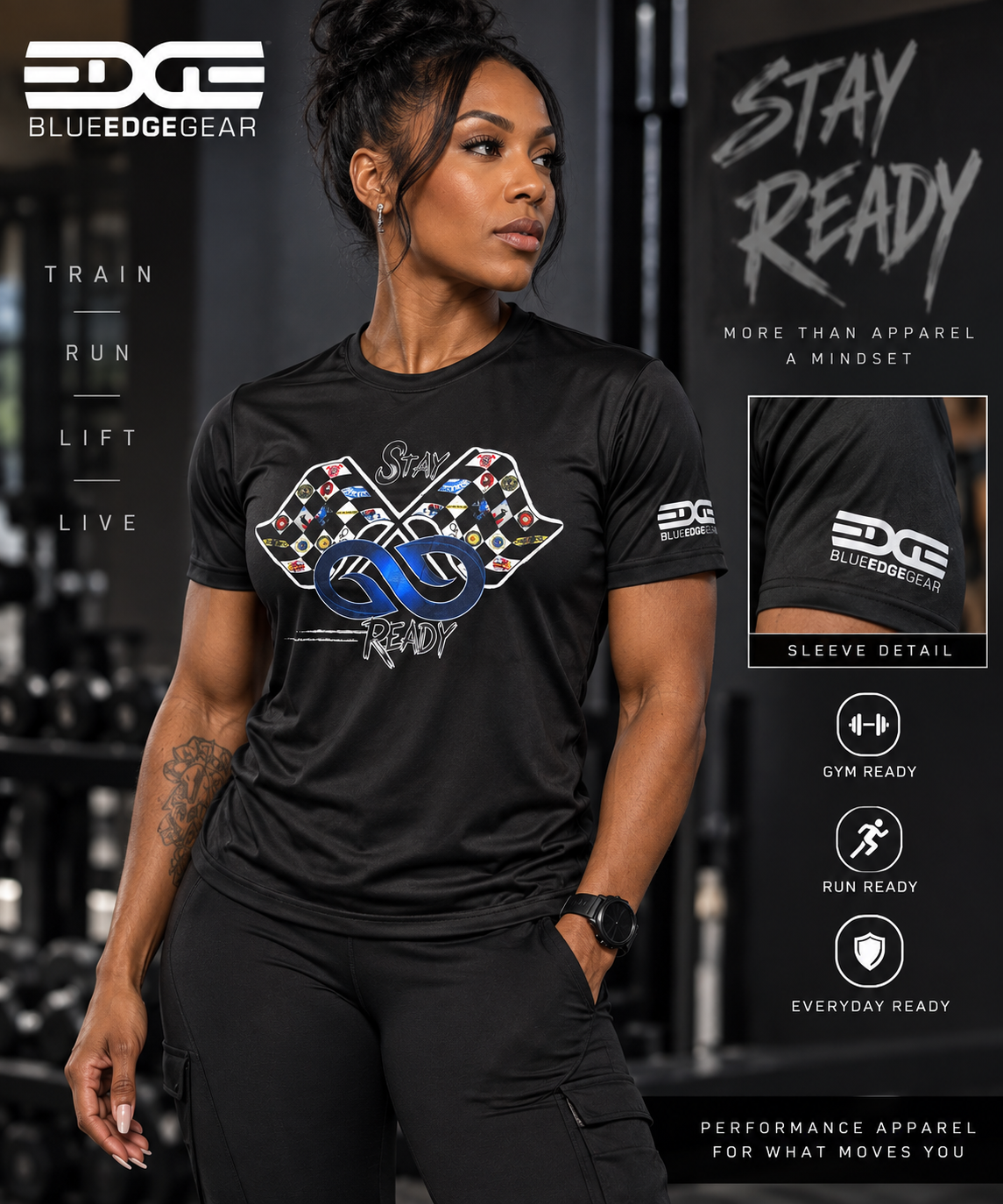 Women’s Stay Ready Performance Shirt | Blue Edge Gear (Copy)