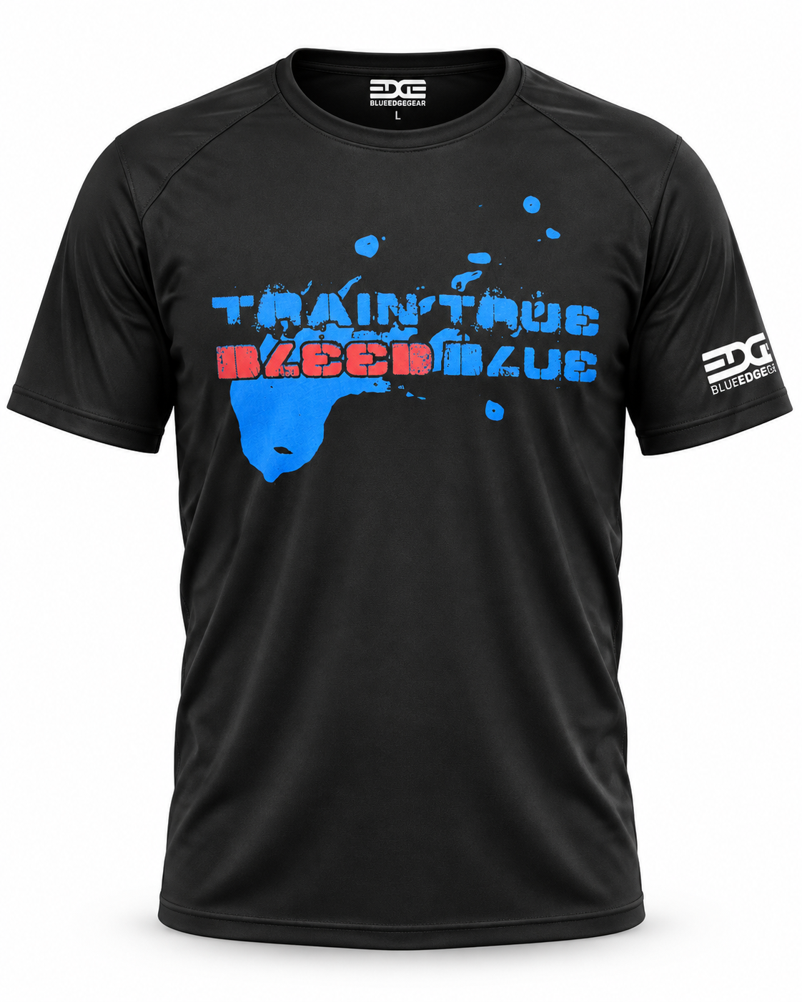 Men’s Train True Bleed Blue Performance Shirt | Blue Edge Gear