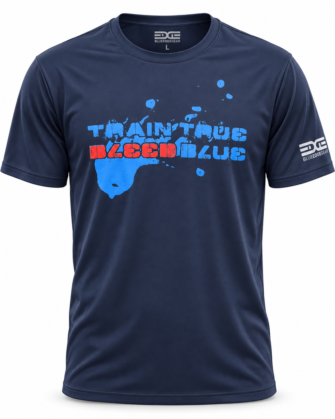 Men’s Train True Bleed Blue Performance Shirt | Blue Edge Gear