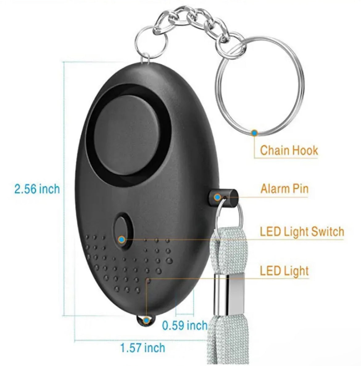 Personal Alarm with LED Light